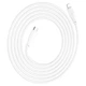 Кабель USB Type-C to Lightning 2м 20W для заряджання iPhone iPad білий Hoco X93 Force - зображення 7