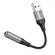 Перехідник Hoco LS36 USB to AUX 3.5mm female 12см чорний з підтримкою мікрофона та управління - зображення 6