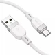 Кабель USB Type-C 3A 1м силіконовий білий Hoco X109 для заряджання та передачі даних - зображення 3