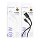 Кабель USB Type-C to Type-C 60W 3A 1м PVC Белый Borofone BX111 - изображение 3