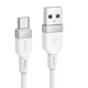 Кабель USB Type-C 3A 1м силіконовий білий Hoco X109 для заряджання та передачі даних - зображення 4