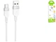 Кабель USB Type-C 3A 1м силіконовий білий Hoco X109 для заряджання та передачі даних - зображення 6