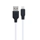 Кабель USB Lightning Hoco X21 Plus 1м 2.4А чорно-білий силіконовий для заряджання та синхронізації - зображення 6