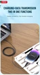 Кабель USB Lightning 2.4A 1м чорний для заряджання та передачі даних XO NB230 Rock Series - зображення 4