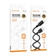 Кабель USB Lightning 2.4A 1м силікон чорний для заряджання та передачі даних Borofone BX113 - зображення 3