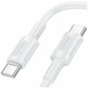 Кабель USB Type-C to Type-C 60W 3A 1м PVC Белый Borofone BX111 - изображение 1