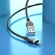 Кабель Hoco X109 3 м USB Lightning 2.4 А силіконовий чорний для заряджання та передачі даних L-подібний - зображення 6