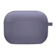 Футляр силіконовий з мікрофіброю для AirPods 3 колір 28.Lavender grey з карабіном - зображення 5