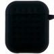 Силіконовий футляр з карабіном для AirPods 1 2 чорний захисний з амортизацією і заглушкою - зображення 1