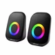Компьютерные колонки 6 Вт 110мм USB AUX черный пластик Kisonli X7 RGB подсветка - зображення 2
