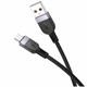 Кабель USB Micro 2.4A 1м чорний силіконовий Hoco X109 для заряджання та синхронізації - зображення 1