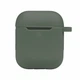 Силіконовий футляр з карабіном для Airpods 1 2 колір 55.Pine green розмір 80х90х30 мм - зображення 1