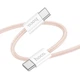 Кабель USB Type-C 60W 2м для заряджання та передачі даних рожевий Hoco X104 - зображення 6