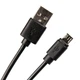 Кабель USB Micro Type-C 1м 2А чорний пластик та метал - зображення 3