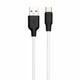Кабель USB Type-C 2м 3А силіконовий чорно-білий Hoco X21 Plus для заряджання та синхронізації - зображення 1