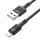 Кабель USB Lightning 1м 2.4А черный Hoco X83 для зарядки iPhone iPad - изображение 4