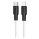Кабель USB Type-C to Lightning 20W 1м 3А чорно-білий Hoco X21 Plus силіконовий - зображення 7