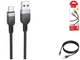Кабель USB Type-C 3A 2м черный силикон Hoco X109 для быстрой зарядки и передачи данных - изображение 8