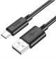 Кабель USB Type-C 3A 1м Hoco X88 Gratified черный для зарядки и синхронизации устройств - изображение 4