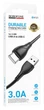 Кабель USB Type-C 3A 1м для зарядки и передачи данных черный Borofone BX121 ПВХ - изображение 5