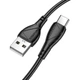 Кабель USB Type-C 3A 1м для зарядки и передачи данных черный Borofone BX121 ПВХ - изображение 7