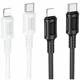 Кабель USB Type-C to Lightning 27W 1м черный Borofone BX111 для быстрой зарядки и передачи данных - изображение 2