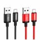 Кабель USB Micro 2.4A 1м Hoco X89 Wind Чорний для заряджання та синхронізації пристроїв з нейлону та алюмінію - зображення 2