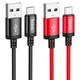 Кабель USB Micro 2.4A 1м Hoco X89 Wind Чорний для заряджання та синхронізації пристроїв з нейлону та алюмінію - зображення 8