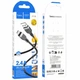 Кабель USB Hoco X109 Micro 2.4A 3м черный силиконовый для зарядки и передачи данных - изображение 2