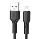 Кабель USB Lightning 2.4A 1м чорний для заряджання та передачі даних XO NB230 Rock Series - зображення 7