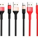 Кабель USB Hoco X26 Micro 1м 2.4А Червоний для заряджання та передачі даних пластик метал - зображення 2