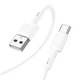 Кабель USB Hoco X83 Type-C 1м 3А білий для заряджання та передачі даних з PVC з чотирма жилами - зображення 8