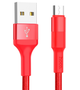 Кабель USB Hoco X26 Micro 1м 2.4А Червоний для заряджання та передачі даних пластик метал - зображення 4