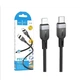 Кабель USB Type-C to Lightning 27W 1м силиконовый черный Hoco X109 - изображение 4