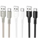 Кабель USB Type-C 3A 1м для заряджання та передачі даних чорний Borofone BX116 ПВХ - зображення 2