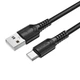 Кабель USB Type-C 3A 1м для заряджання та передачі даних чорний Borofone BX116 ПВХ - зображення 7