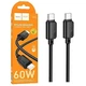 Кабель USB Type-C to Type-C 60W 1м черный для быстрой зарядки и передачи данных Hoco X113 - изображение 6