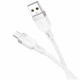 Кабель USB Micro 2.4A 1м силіконовий білий Hoco X109 для заряджання та синхронізації - зображення 1