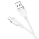 Кабель USB Micro 2.4A 1м силіконовий білий Hoco X109 для заряджання та синхронізації - зображення 5