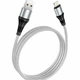 Кабель USB Hoco X50 Excellent Lightning 1м 2.4А серый для зарядки и синхронизации устройств из пластика и металла - изображение 1