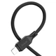 Кабель USB Hoco X90 Lightning 2.4A 1м чорний силіконовий для заряджання та передачі даних - зображення 4