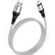Кабель USB Hoco X50 Excellent Micro 1м 2.4А серый для зарядки и синхронизации устройств из пластика и металла - изображение 1