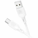 Кабель USB Type-C 3A 1м силиконовый белый Borofone BX113 для зарядки и передачи данных - изображение 1