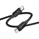Кабель USB Type-C to Type-C 60W 1м для быстрой зарядки и передачи данных черный Hoco X115 - изображение 8