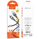 Кабель USB Lightning 2.4A 3м Чорний силікон Hoco X109 для заряджання та передачі даних - зображення 6