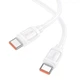 Кабель USB Type-C to Type-C 60W 1м 3A білий Hoco X115 для швидкого заряджання та передачі даних - зображення 7