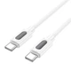 Кабель USB Type-C to Type-C 60W 1м силікон білий для швидкого заряджання та передачі даних Borofone BX114 - зображення 8
