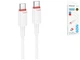 Кабель USB Type-C to Type-C 60W 1м 3A Белый Borofone BX110 для зарядки ноутбуков и смартфонов - изображение 4