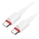 Кабель USB Type-C to Type-C 60W 1м 3A Белый Borofone BX110 для зарядки ноутбуков и смартфонов - изображение 7