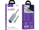USB-хаб Hoco HB1A 4 порти USB 2.0 швидкість до 480 Мбіт/с алюмінієвий сірий для ноутбуків та комп'ютерів - зображення 2